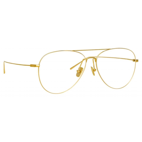 Linda Farrow - Lloyds A Aviator Optical Glasses in Yellow Gold - LF31AC5OPT - Linda Farrow Eyewear