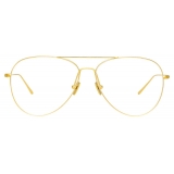 Linda Farrow - Lloyds A Aviator Optical Glasses in Yellow Gold - LF31AC5OPT - Linda Farrow Eyewear