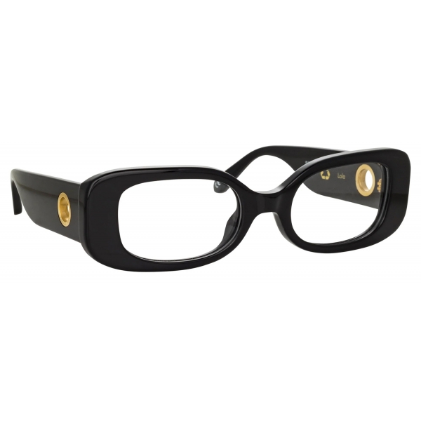 Linda Farrow - Lola Rectangular Optical Glasses in Black - LFL1117C4OPT - Linda Farrow Eyewear