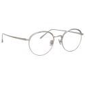 Linda Farrow - Marlon Oval Optical Glasses in White Gold - LFL1076C6OPT - Linda Farrow Eyewear