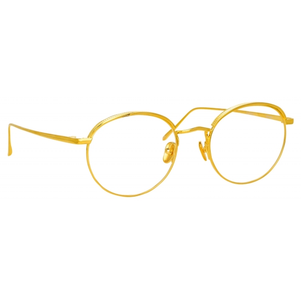 Linda Farrow - Marlon Oval Optical Glasses in Yellow Gold - LFL1076C5OPT - Linda Farrow Eyewear