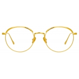 Linda Farrow - Occhiali da Vista Marlon Ovale in Oro Giallo - LFL1076C5OPT - Linda Farrow Eyewear