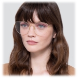 Linda Farrow - Occhiali da Vista Maya Cat Eye in Oro Bianco - LF38C2OPT - Linda Farrow Eyewear