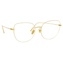 Linda Farrow - Maya Cat Eye Optical Glasses in Yellow Gold - LF38C1OPT - Linda Farrow Eyewear