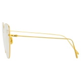 Linda Farrow - Maya Cat Eye Optical Glasses in Yellow Gold - LF38C1OPT - Linda Farrow Eyewear