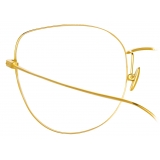 Linda Farrow - Maya Cat Eye Optical Glasses in Yellow Gold - LF38C1OPT - Linda Farrow Eyewear