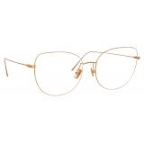 Linda Farrow - Maya Cat Eye Optical Glasses in Rose Gold - LF38C3OPT - Linda Farrow Eyewear