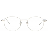 Linda Farrow - Mayne Oval Optical Glasses in White Gold - LF33C2OPT - Linda Farrow Eyewear