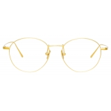 Linda Farrow - Mayne Oval Optical Glasses in Yellow Gold - LF33C1OPT - Linda Farrow Eyewear