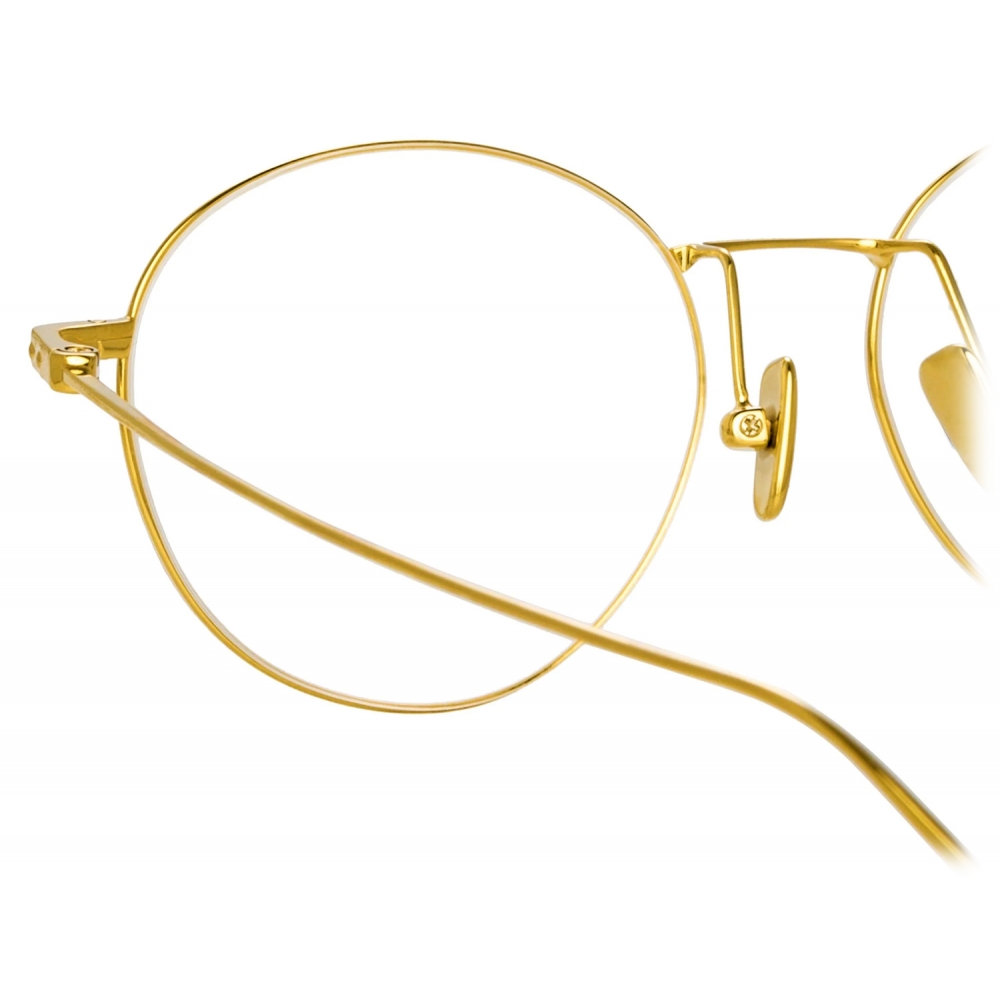 Linda Farrow Mayne A Oval Optical Glasses In Yellow Gold Lf33ac1opt Linda Farrow Eyewear