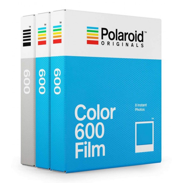 Polaroid Originals - Pacco Triplo Pellicole per 600 - Frame Bianco Classico - Core Film per Polaroid 600 Camera - OneStep 2