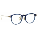 Linda Farrow - Meier D-Frame Optical Glasses in Blue - LF16C12OPT - Linda Farrow Eyewear