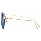 Linda Farrow - Meier D-Frame Optical Glasses in Blue - LF16C12OPT - Linda Farrow Eyewear