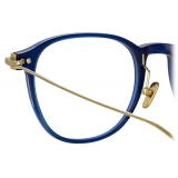 Linda Farrow - Meier D-Frame Optical Glasses in Blue - LF16C12OPT - Linda Farrow Eyewear