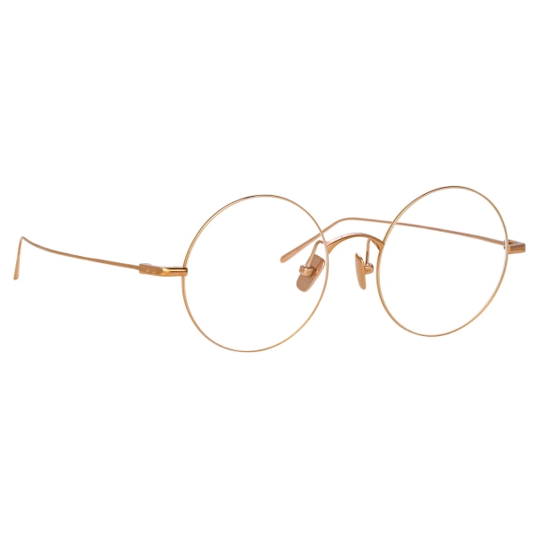 Linda Farrow - Zaha Round Optical Glasses in Rose Gold - LF32C3OPT - Linda Farrow Eyewear