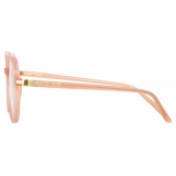 Linda Farrow - Merrick Oval Optical Glasses in Nectarine - LF51C4OPT - Linda Farrow Eyewear