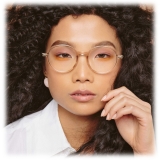 Linda Farrow - Occhiali da Vista Merrick Ovale in Nettarina - LF51C4OPT - Linda Farrow Eyewear