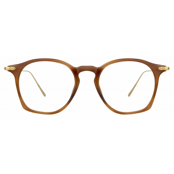 Linda Farrow - Mila A Square Optical Glasses in Brown - LF52AC4OPT - Linda Farrow Eyewear