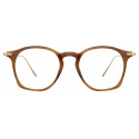 Linda Farrow - Mila A Square Optical Glasses in Brown - LF52AC4OPT - Linda Farrow Eyewear