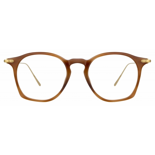 Linda Farrow - Mila A Square Optical Glasses in Horn - Linda Farrow Eyewear