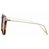 Linda Farrow - Mila Square Optical Glasses in Brown - LF52C4OPT - Linda Farrow Eyewear