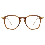 Linda Farrow - Mila Square Optical Glasses in Brown - LF52C4OPT - Linda Farrow Eyewear