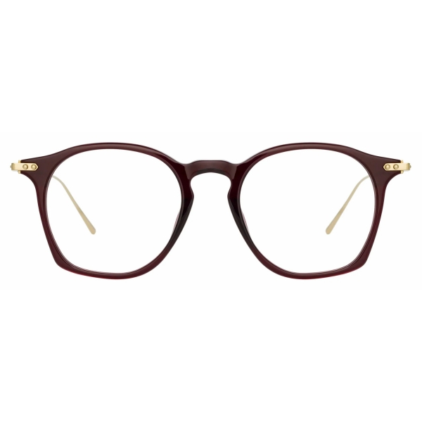 充実の品 Linda Farrow - Mila Square Optical Glasses in Burgundy 小物