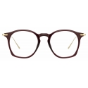 Linda Farrow - Mila Square Optical Glasses in Burgundy - LF52C5OPT - Linda Farrow Eyewear