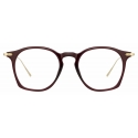 Linda Farrow - Occhiali da Vista Quadrati Mila in Bordeaux - LF52C5OPT - Linda Farrow Eyewear