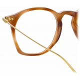 Linda Farrow - Mila Square Optical Glasses in Horn - Linda Farrow Eyewear