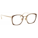 Linda Farrow - Occhiali da Vista Quadrati Milo in Oro Chiaro - LFL1338C2OPT - Linda Farrow Eyewear