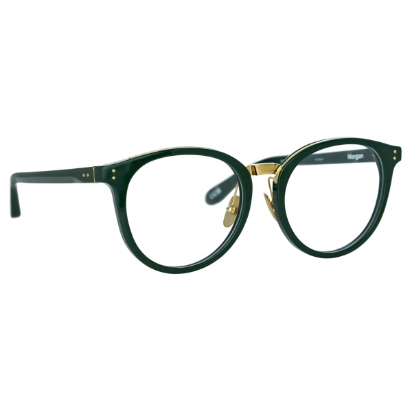 Linda Farrow - Morgan Oval Optical Glasses in Green - LFL1366C5OPT - Linda Farrow Eyewear