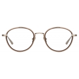 Linda Farrow - Moss Oval Optical Glasses in Light Gold - LFL1227C2OPT - Linda Farrow Eyewear