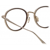 Linda Farrow - Moss Oval Optical Glasses in Light Gold - LFL1227C2OPT - Linda Farrow Eyewear