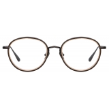 Linda Farrow - Moss Oval Optical Glasses in Matt Nickel - LFL1227C3OPT - Linda Farrow Eyewear