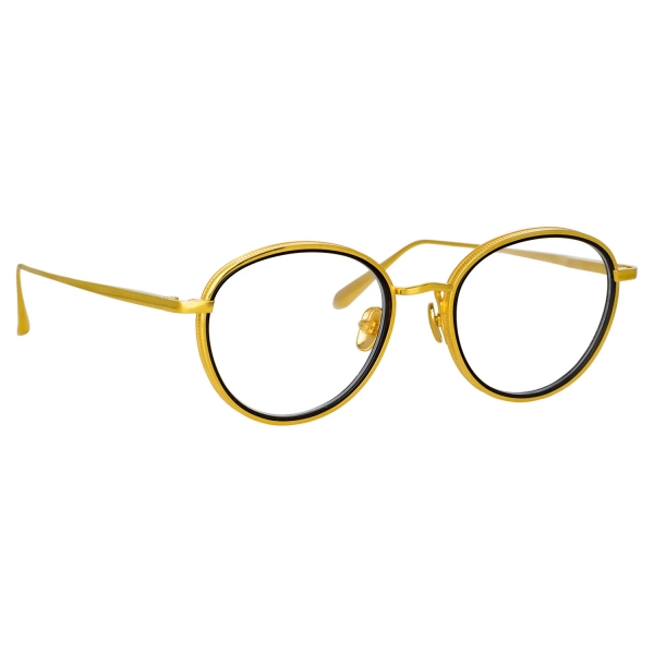 Linda Farrow - Moss Oval Optical Glasses in Yellow Gold - LFL1227C1OPT - Linda Farrow Eyewear