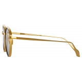 Linda Farrow - Moss Oval Optical Glasses in Yellow Gold - LFL1227C1OPT - Linda Farrow Eyewear