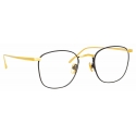 Linda Farrow - Occhiali da Vista Quadrati Simon in Oro Giallo Nero - LFLC479C18OPT - Linda Farrow Eyewear