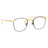 Linda Farrow - Occhiali da Vista Quadrati Simon in Oro Giallo Nero - LFLC479C18OPT - Linda Farrow Eyewear