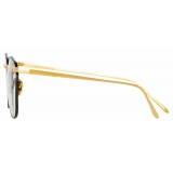 Linda Farrow - Occhiali da Vista Quadrati Simon in Oro Giallo Nero - LFLC479C18OPT - Linda Farrow Eyewear