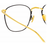 Linda Farrow - Occhiali da Vista Quadrati Simon in Oro Giallo Nero - LFLC479C18OPT - Linda Farrow Eyewear