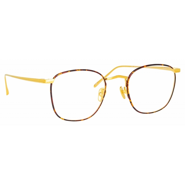 Linda Farrow - Simon Square Optical Glasses in Yellow Gold Tortoiseshell - LFLC479C17OPT - Linda Farrow Eyewear