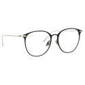 Linda Farrow - Sophia A Oval Optical Glasses in Black White Gold - LF45AC2OPT - Linda Farrow Eyewear