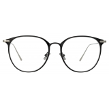 Linda Farrow - Sophia A Oval Optical Glasses in Black White Gold - LF45AC2OPT - Linda Farrow Eyewear