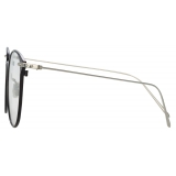 Linda Farrow - Sophia A Oval Optical Glasses in Black White Gold - LF45AC2OPT - Linda Farrow Eyewear