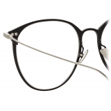 Linda Farrow - Sophia A Oval Optical Glasses in Black White Gold - LF45AC2OPT - Linda Farrow Eyewear