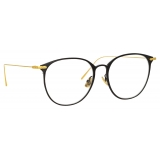 Linda Farrow - Sophia A Oval Optical Glasses in Black Yellow Gold - LF45AC1OPT - Linda Farrow Eyewear