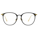 Linda Farrow - Occhiali da Vista Sophia A Ovale in Nero Oro Giallo - LF45AC1OPT - Linda Farrow Eyewear