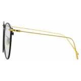 Linda Farrow - Sophia A Oval Optical Glasses in Black Yellow Gold - LF45AC1OPT - Linda Farrow Eyewear