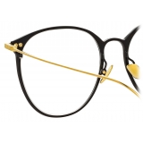 Linda Farrow - Sophia A Oval Optical Glasses in Black Yellow Gold - LF45AC1OPT - Linda Farrow Eyewear